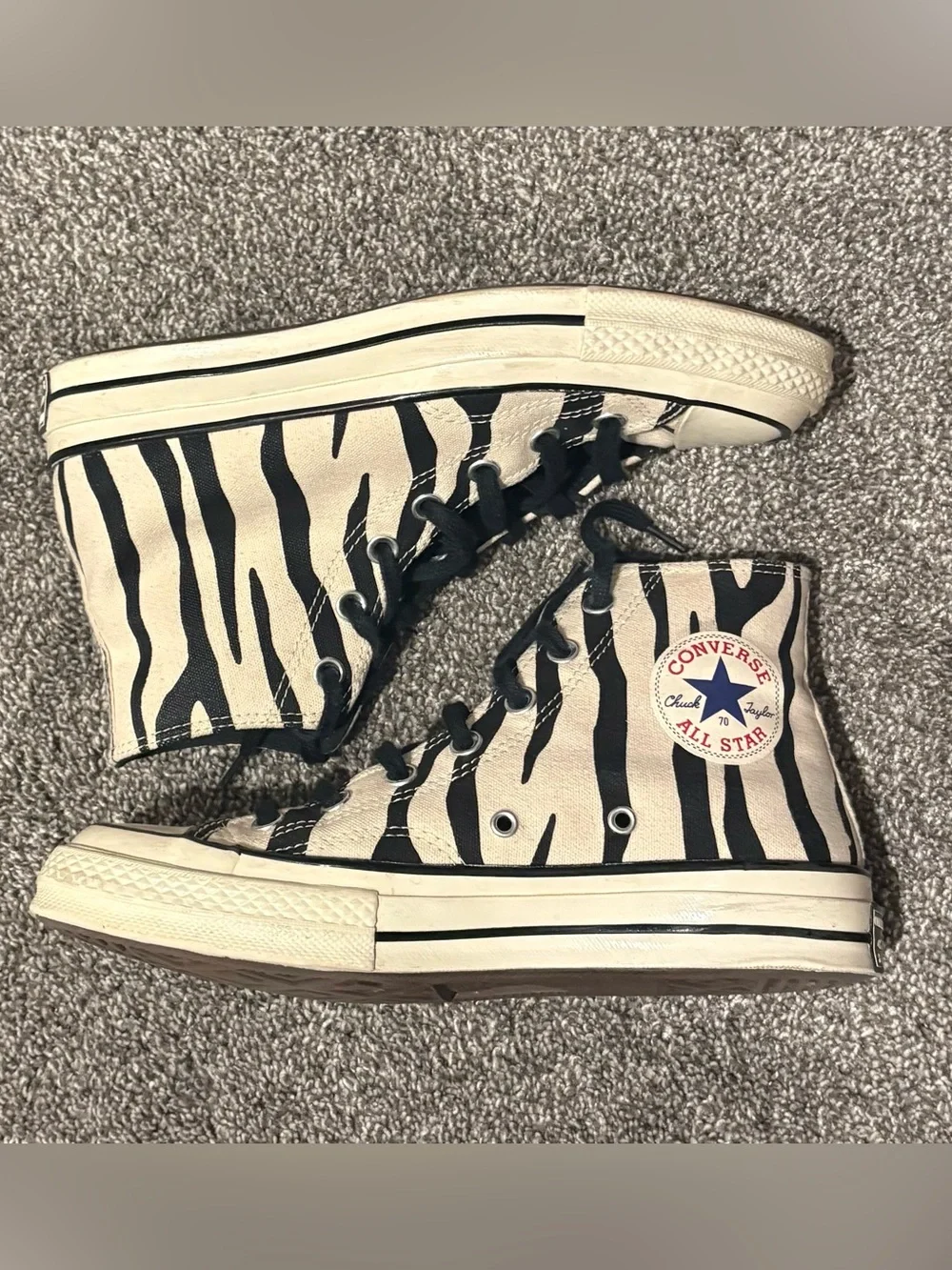 Zebra Print High-Top Converse - Picture 2 of 3